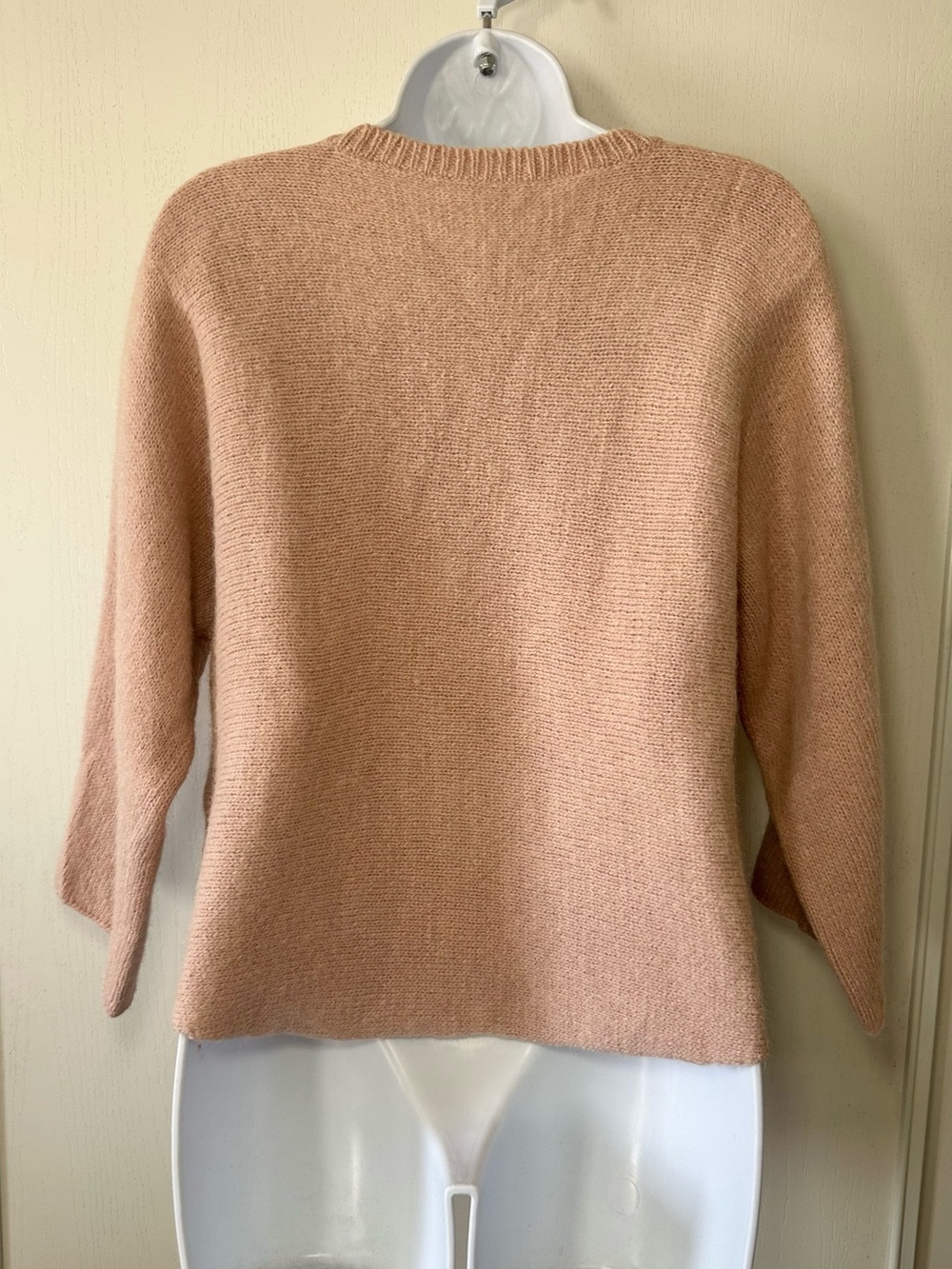 MASSCOB Women’s Pink Baby Alpaca Wool Blend 3/4 Dolman Sleeve Sweater- XS - Picture 3 of 11